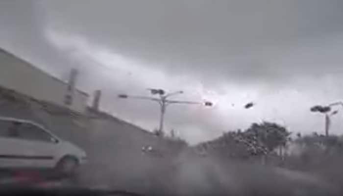 Frightening: Car blown away by powerful whirlwind during tornado – Watch what comes next