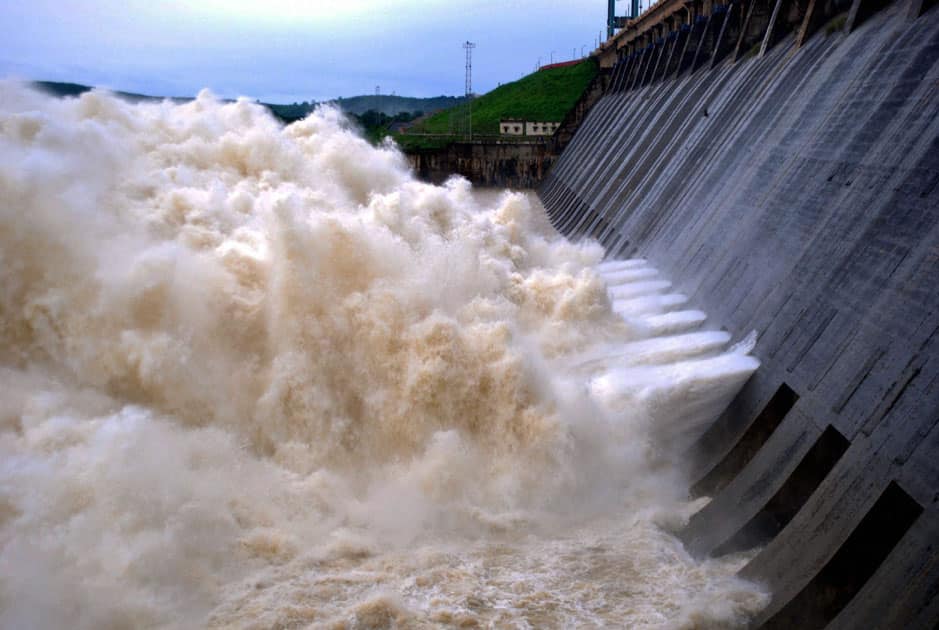 Hirakud Dam gates opened