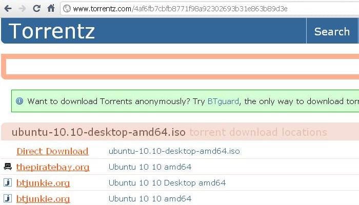 torrent search