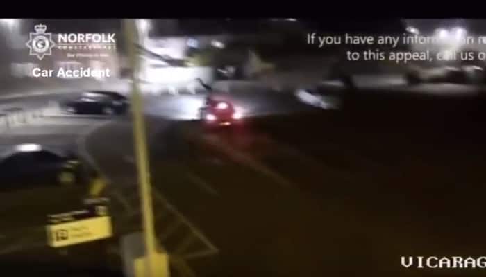 Shocking! In murder attempt, speeding car hits man, victim flies 15 feet in air - Watch Video