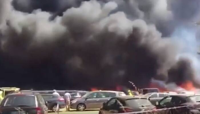 WATCH viral video: Massive fire at Portugal music festival engulfs over 200 cars