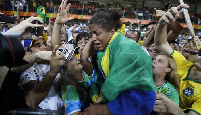 Gold proves I`m no monkey, says favela star Rafaela Silva