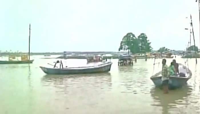 Alarm bells ring as Ganga, Yamuna swell; water level rises at Triveni Sangam in Allahabad - See Pics