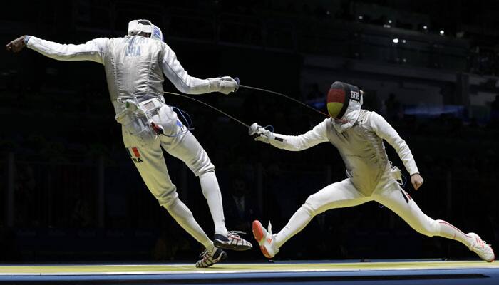 WATCH: HILARIOUS! Phone falls from fencer&#039;s pocket in the middle of Olympics bout