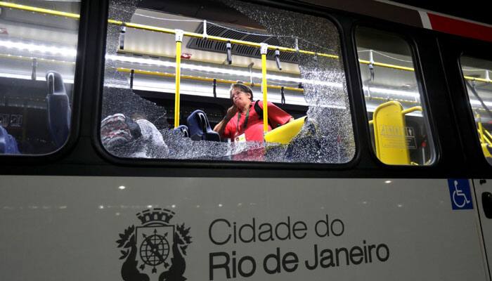 Rio 2016: Shocking! Media bus carrying journalists attacked, no serious injuries