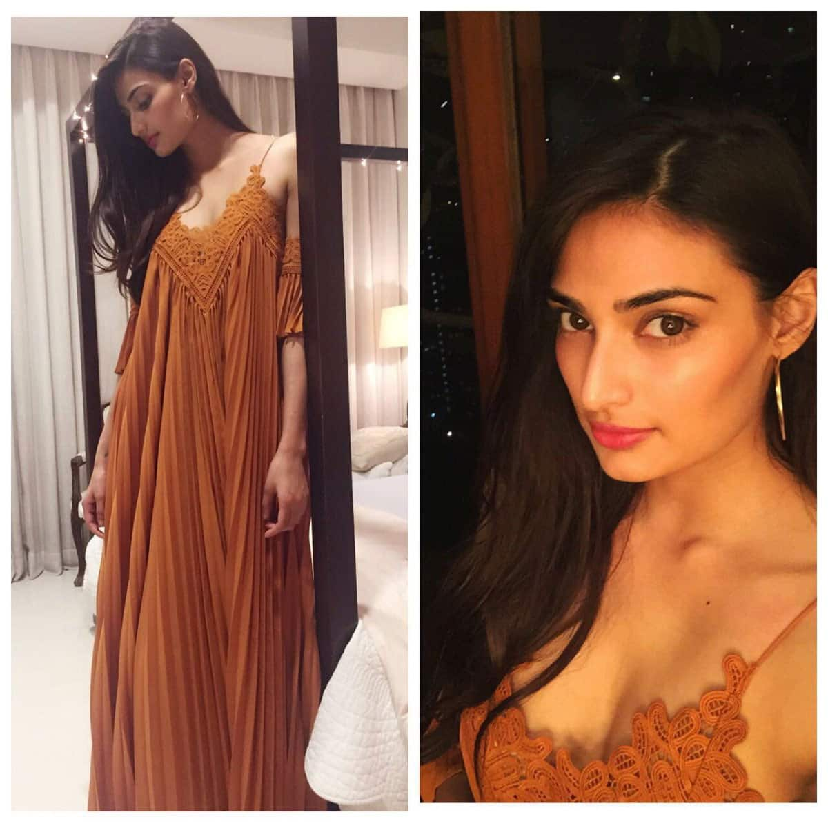 Chicnesss! @theathiyashetty in #selfportrait #offshoulder  - Twitter@stylebyami