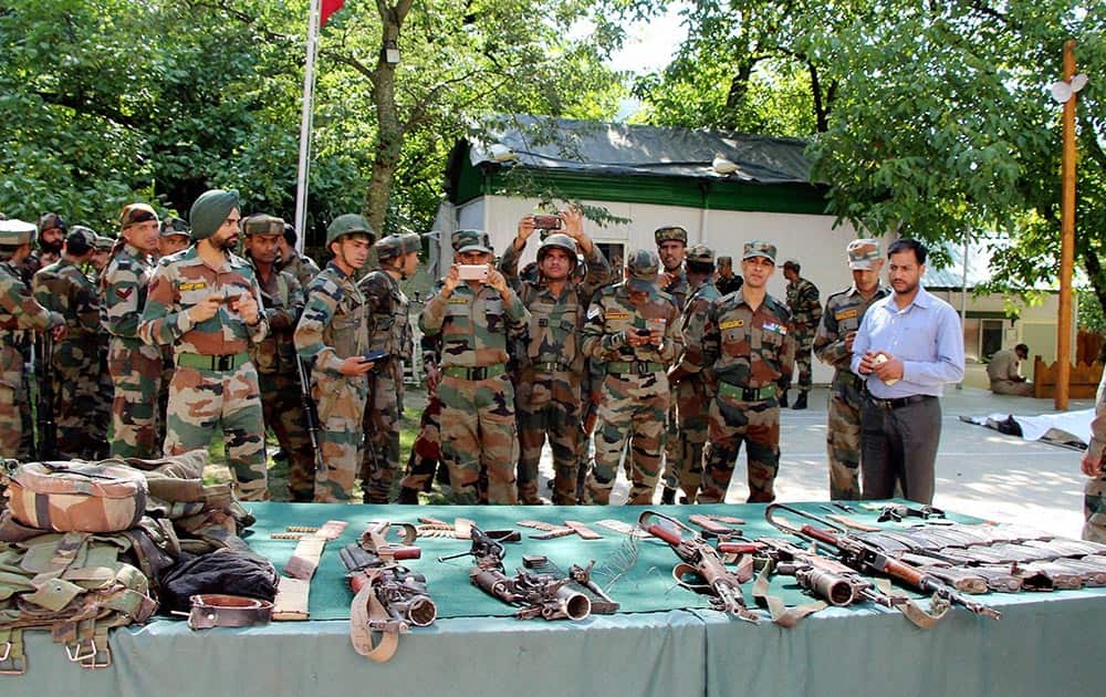 Army displays arms and ammunition