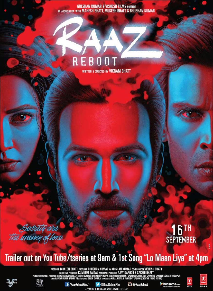 Brand new poster + captivating trailer of #RaazReboot. Trailer link: http://bit.ly/RaazReboot_OfficialTrailer … Check it out! - Twitter@taran_adarsh