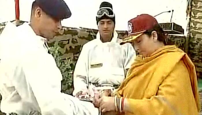 Touching gesture! Smriti Irani celebrates Raksha Bandhan with soldiers at Siachen