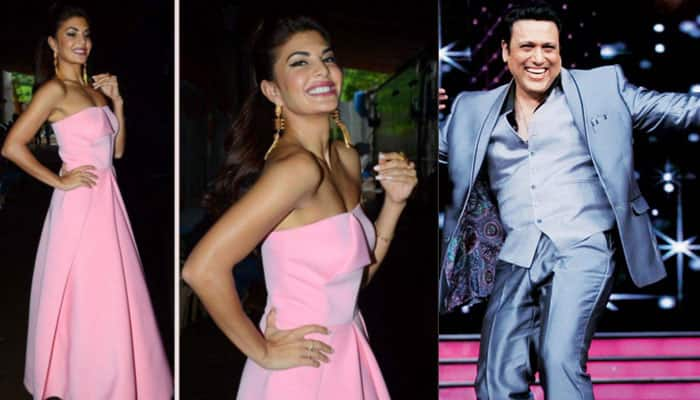 Go Go Govinda! Jacqueline Fernandez happily poses with the dancing legend on &#039;Jhalak Dikhhla Jaa&#039;