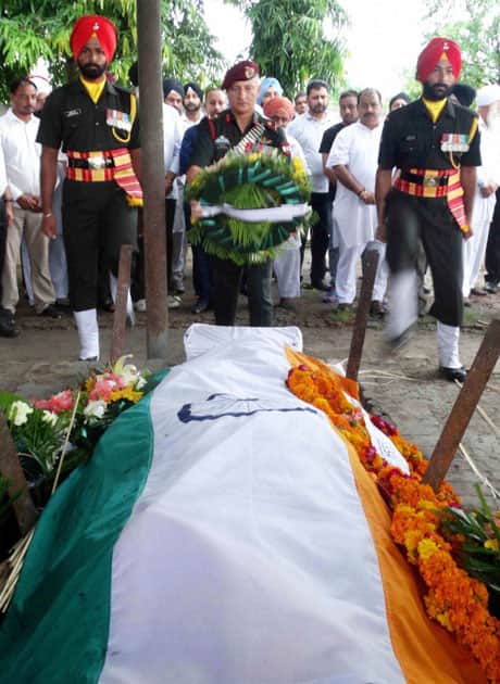 Funeral Ceremony of Martyr Lance Havildar Davinde Singh