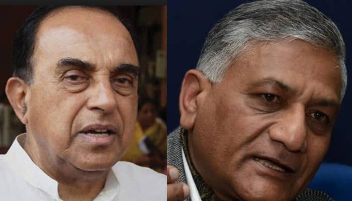 Subramanian Swamy comes out in support of VK Singh, says corrupt forces unhappy over his role in preventing bribes in weapons purchase
