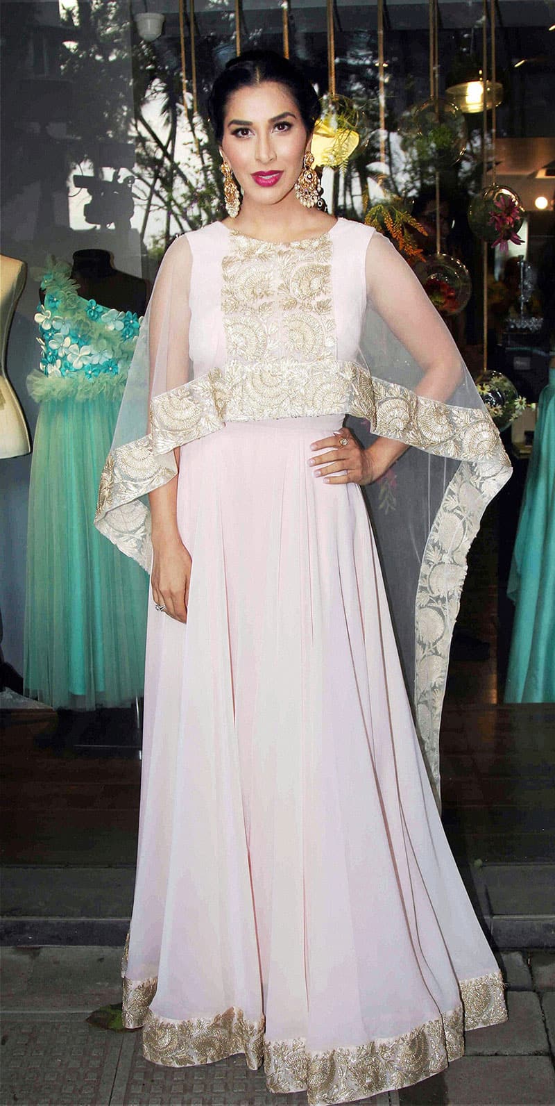 Sophie Choudry during the launch of fashion designer Amy Billimorias festive collection in Mumbai