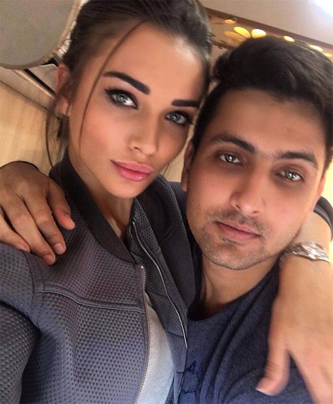 amy jackson :- It's my Adi Babi's birthday @jacobsadrian