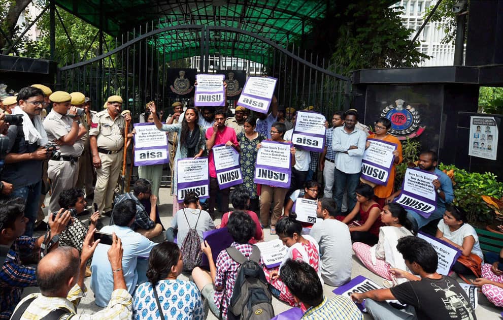 Protest against JNU rape case