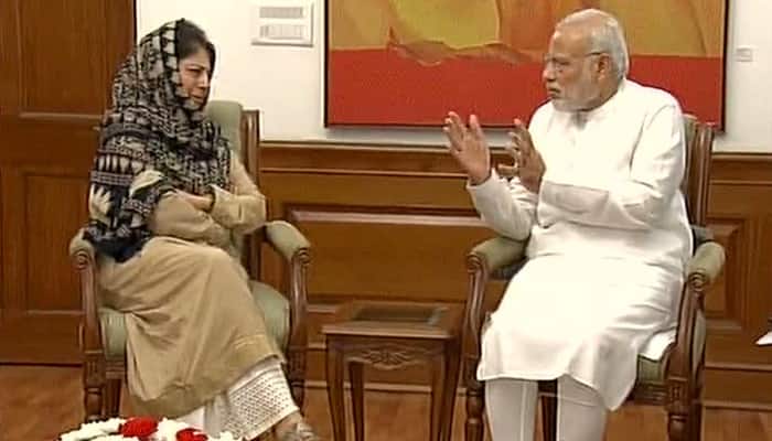 Kashmir unrest: Mehbooba Mufti meets PM Modi, hits out at Pakistan for openly fuelling tension in Valley
