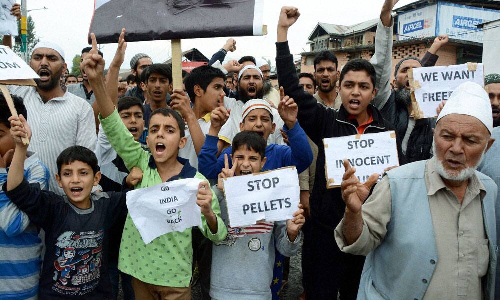 Citizens hold placards and raise slogans