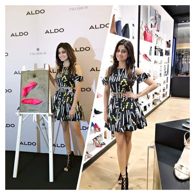 At the Aldo event Outfit by @amybillimoria- Shamita Shetty