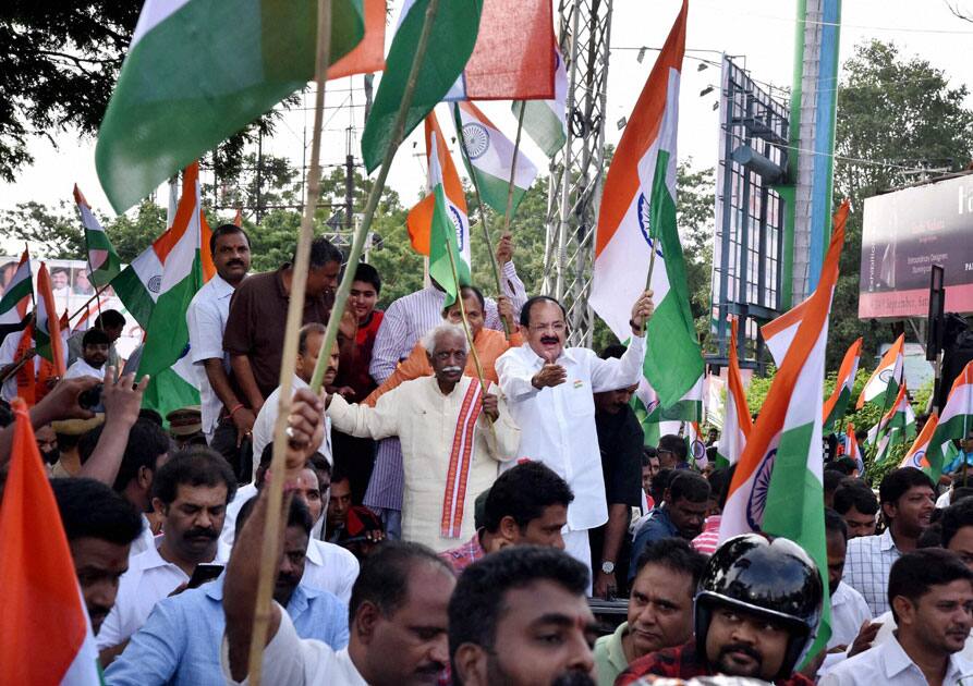 Tiranga Yatra in Hyderabad