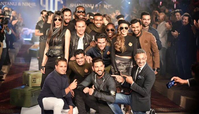 PHOTOS: Chris Gayle, Amitabh Bachchan, Virender Sehwag attend Yuvraj Singh&#039;s clothing label launch