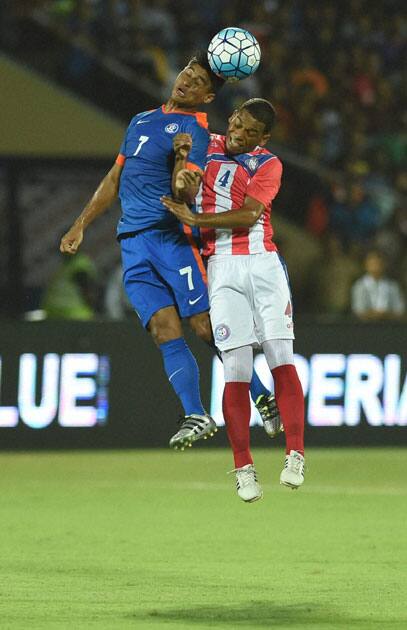 Friendly football match in Mumbai