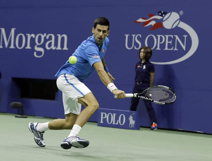 Novak Djokovic during the fourth round of the U.S. Open