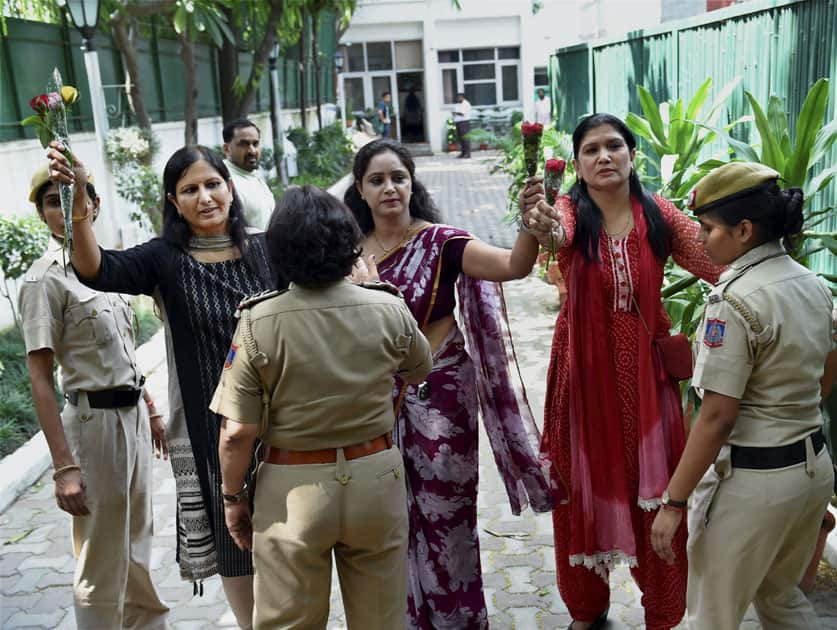 BJP Mahila Morcha protest