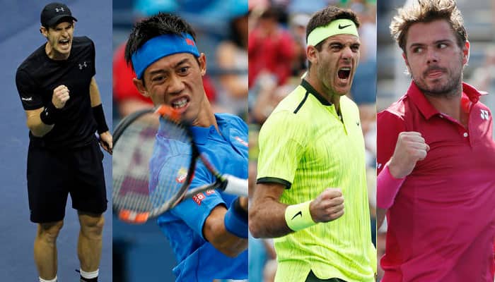 US Open, men&#039;s quarter-finals: Andy Murray to take on Kei Nishikori, Juan Martin del Potro up against Stanislas Wawrinka