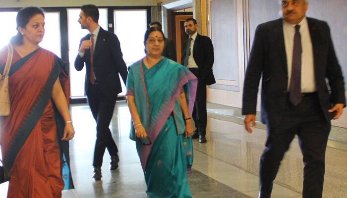 No Italian query on marines during Sushma Swaraj&#039;s visit