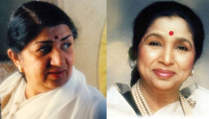 Lata Mangeshkar gives blessings to sister Asha Bhosle on birthday