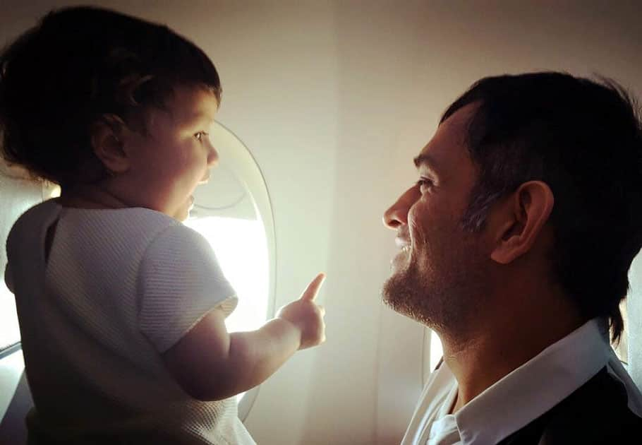 MS Dhoni and Ziva