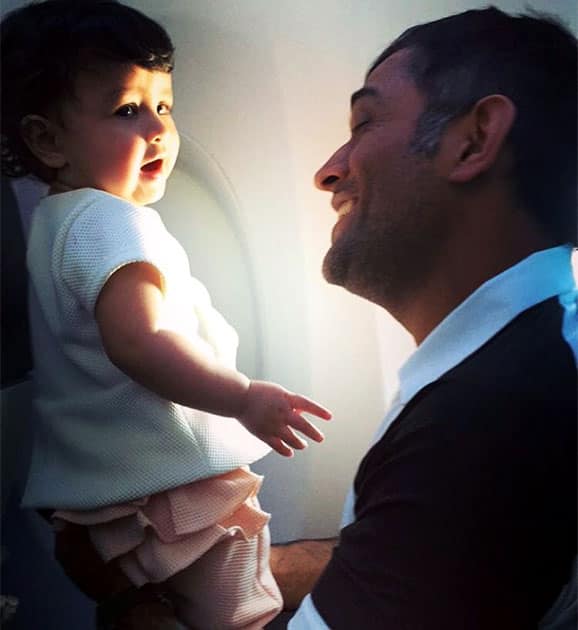 MS Dhoni and Ziva