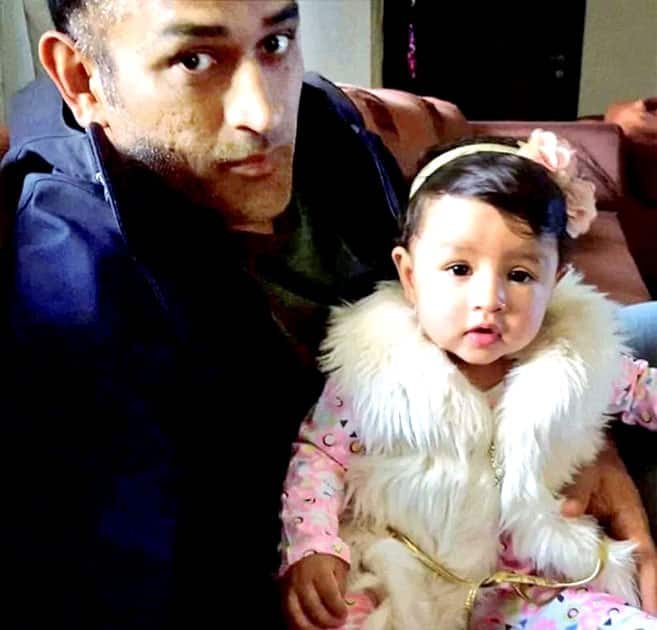 MS Dhoni and Ziva