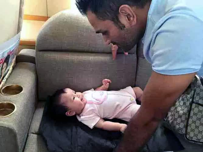 MS Dhoni and Ziva