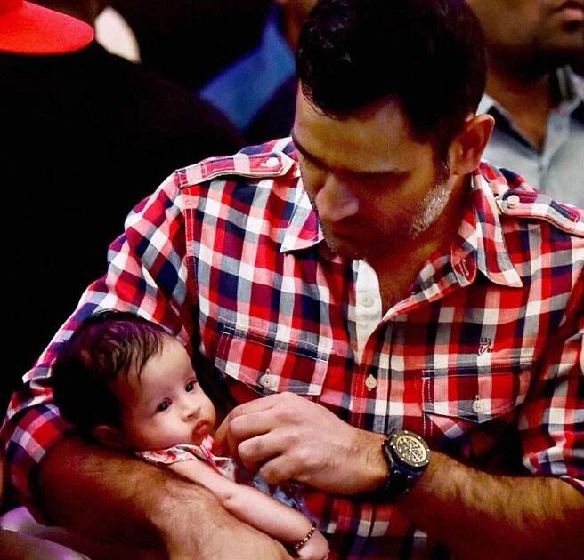 MS Dhoni and Ziva