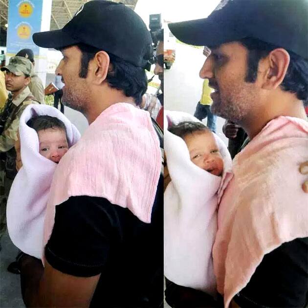 MS Dhoni and Ziva