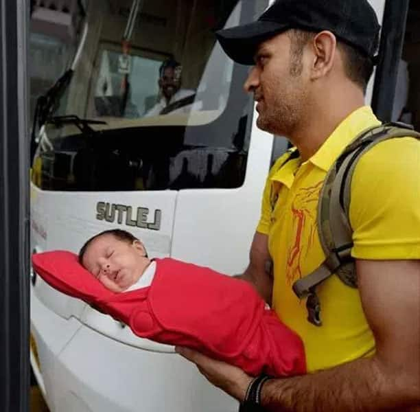 MS Dhoni and Ziva