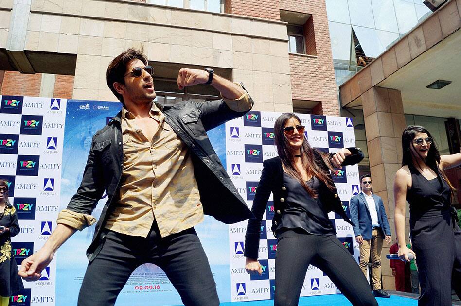 Actor Sidharth Malhotra and actress Katrina Kaif during promotion of their upcoming movie Baar Baar Dekho Actor Sidharth Malhotra and actress Katrina Kaif during promotion of their upcoming movie Baar Baar Dekho