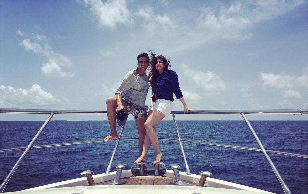 Between the devil and the deep blue sea ,I am happy to pick this particular handsome devil #HappyBirthdayMrK #BigDay - Twitter@mrsfunnybones