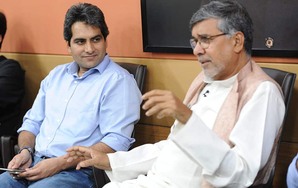 Nobel laureate Kailash Satyarthi visits Zee Media office  