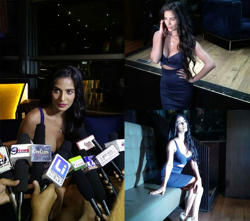 Sexy siren #PoonamPandey at the trailer launch of her upcoming short film #TheWeekend!