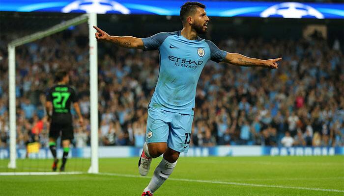 Champions League: Sergio Aguero hat-trick gives Manchester City belated lift-off