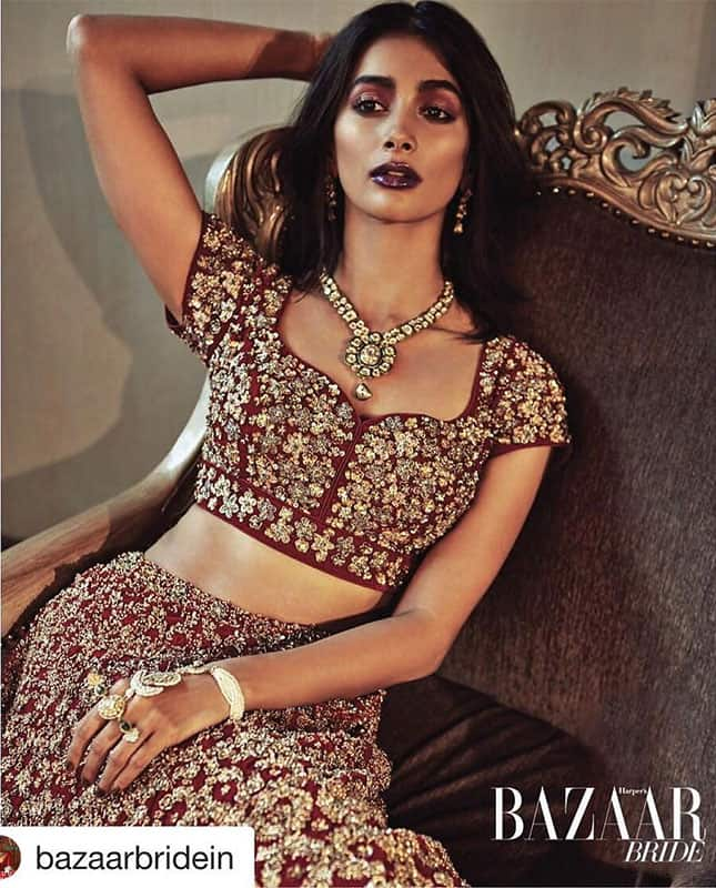 pooja  hegde :- Being all fashion-y with @bazaarbridein  #Repost @bazaarbridein with @repostapp