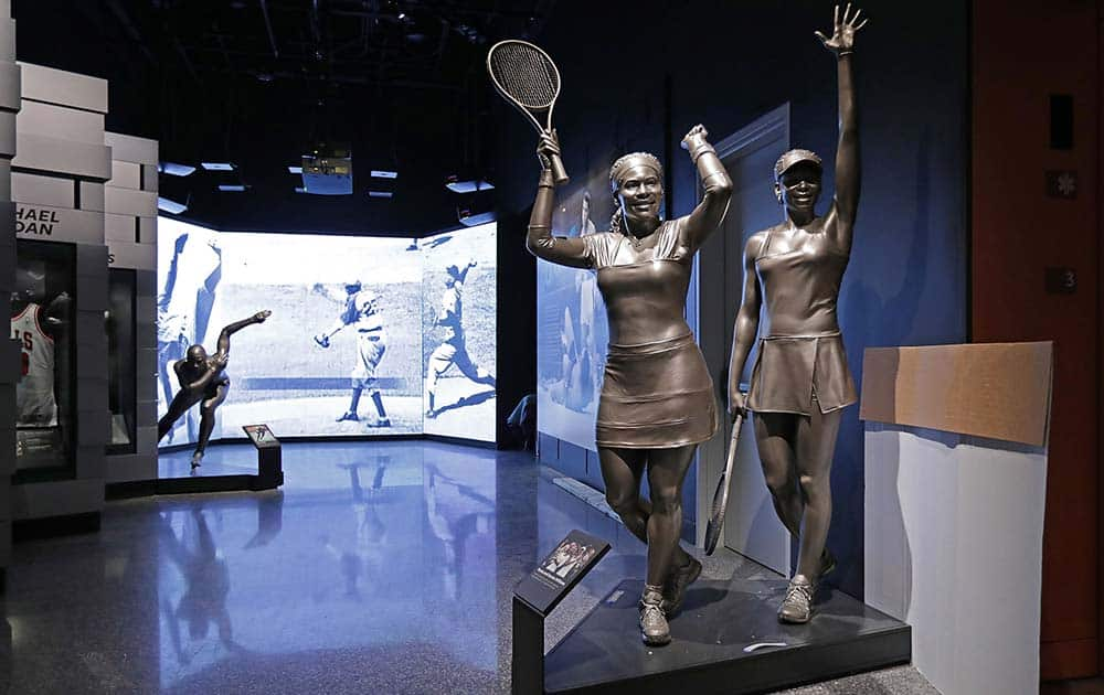 Statues of sisters Venus and Serena Williams