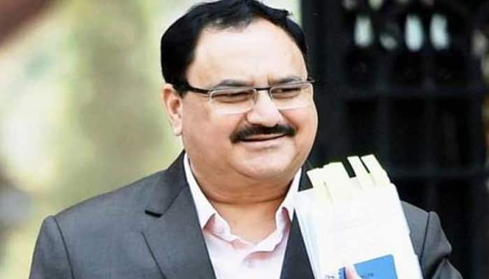 Ink thrown at Union minister Nadda in Bhopal&#039;s AIIMS amid protest