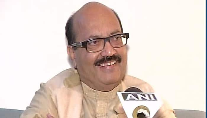 Amit Shah equates Amar Singh with Narad Muni; SP leader says can&#039;t be critical of BJP prez as my wife is Gujarati 