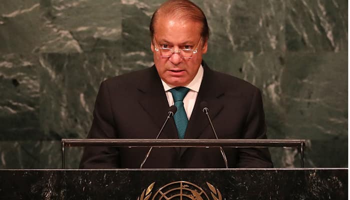 Nawaz Sharif rakes up Kashmir at UNGA, glorifies Burhan Wani; India hits back, says &#039;Pakistan attached to terrorism&#039;