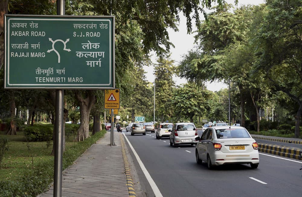 NDMC signboard renames Race Course Road as Lok Kal Marg