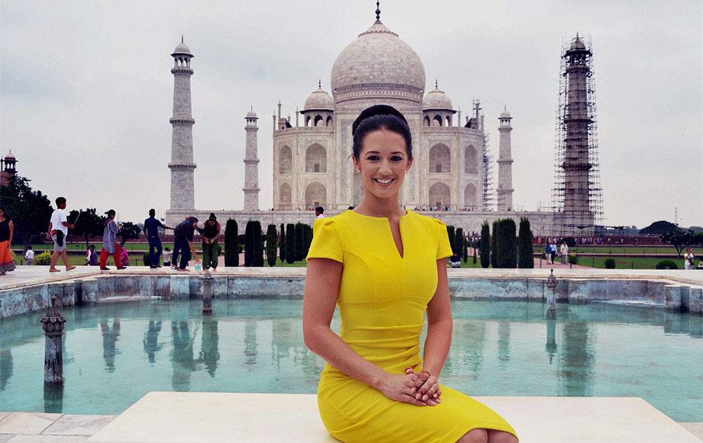 Miss Universe Great Britain 2016 Jaime Lee Faulkner at Taj Mahal