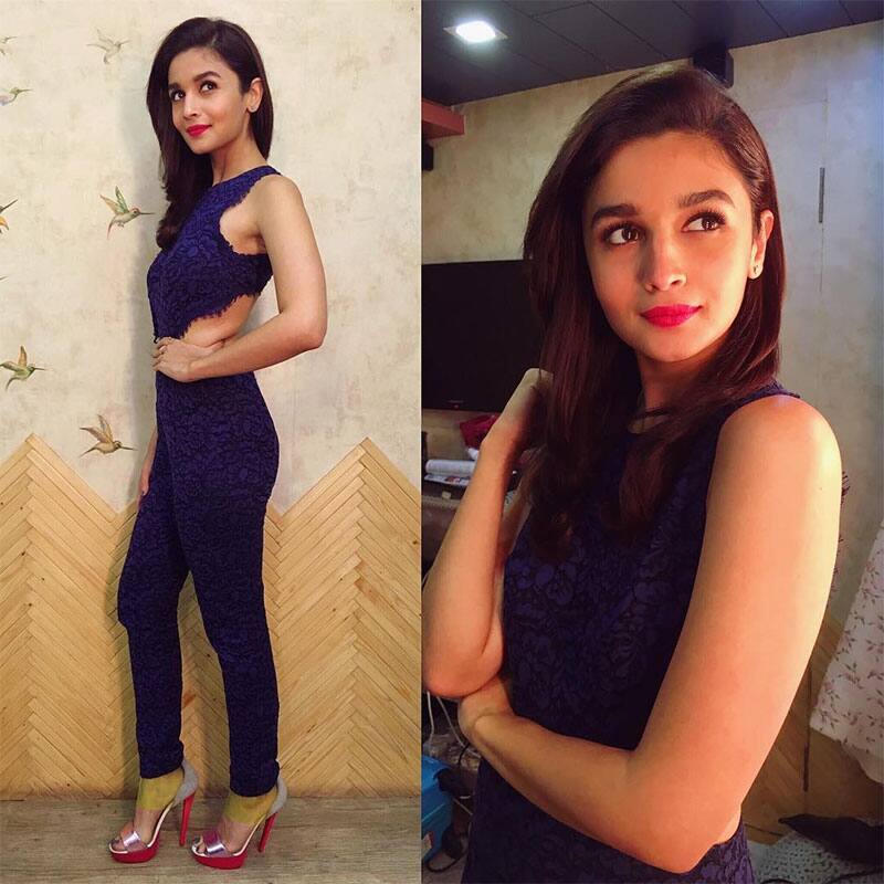 aliaa bhatt :- Today for Jhalak wearing @cynthia_rowley styled by my fav @stylebyami make up by the lovelyyyyyy @puneetbsaini and hair by the biggishhhhhh @pompyhans !